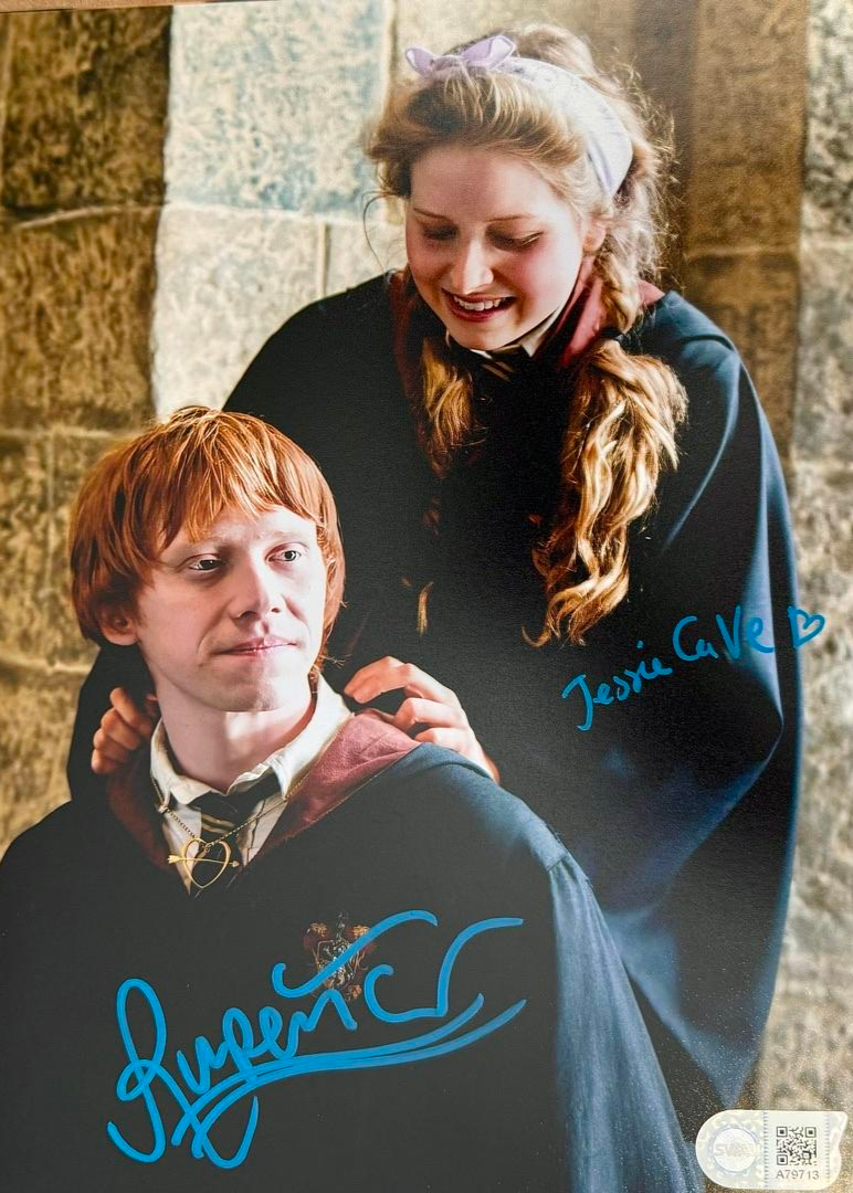 Rupert Grint & Jessie Cave Signed 8x10 Photo (Harry Potter) *RARE* - SWAU